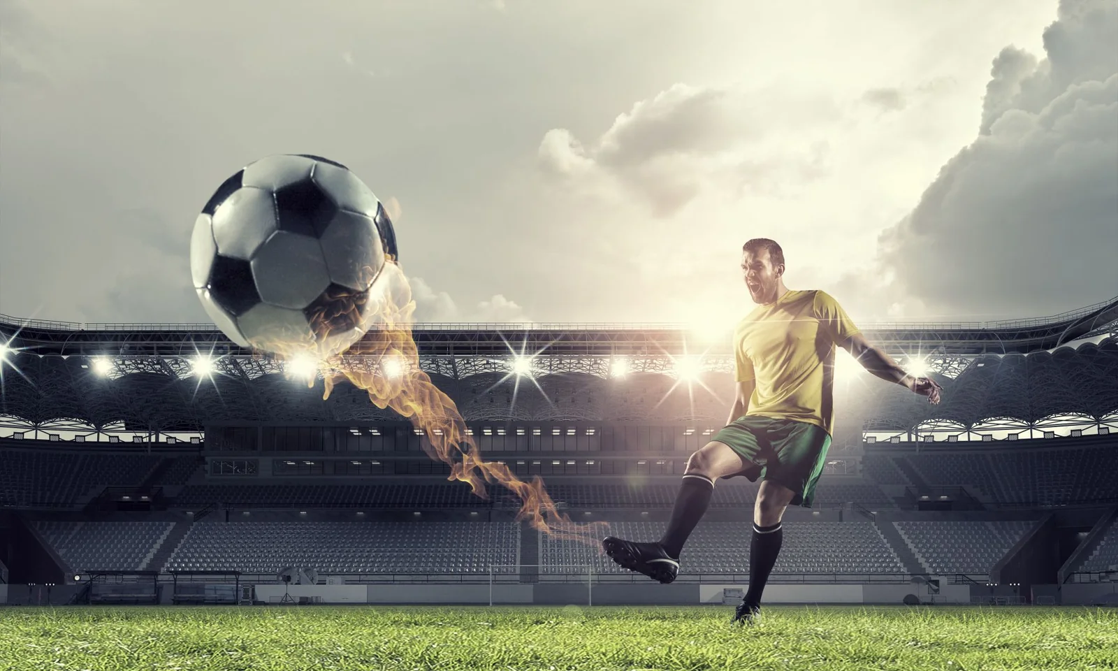 Aksi olahraga dalam pertandingan kompetitif